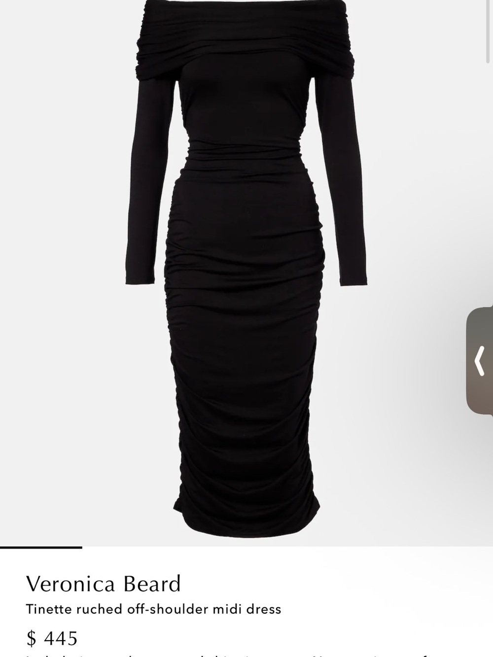 Veronica Beard Tinette ruched off-shoulder midi dress